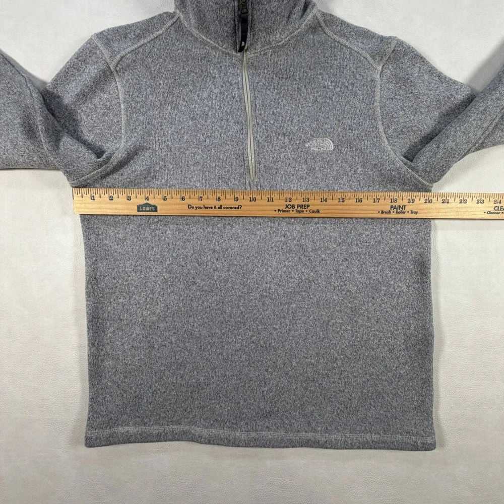The North‎ Face Mens Small Gordon Lyons 1/4 Zip Fleece Pullover Heather Gray